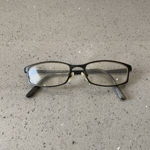 Claiborne Eyeglasses Rectangle Frames ONLY 55-18 145 black full rim Italy